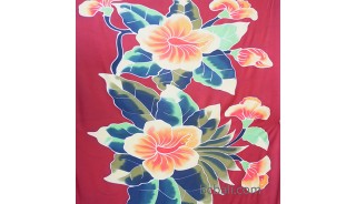 rayon sarongs handpainting two flowers made in bali